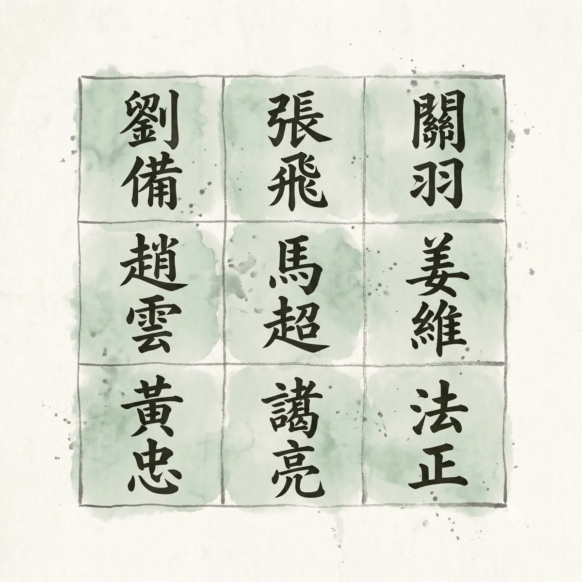成形陣容字棋全景